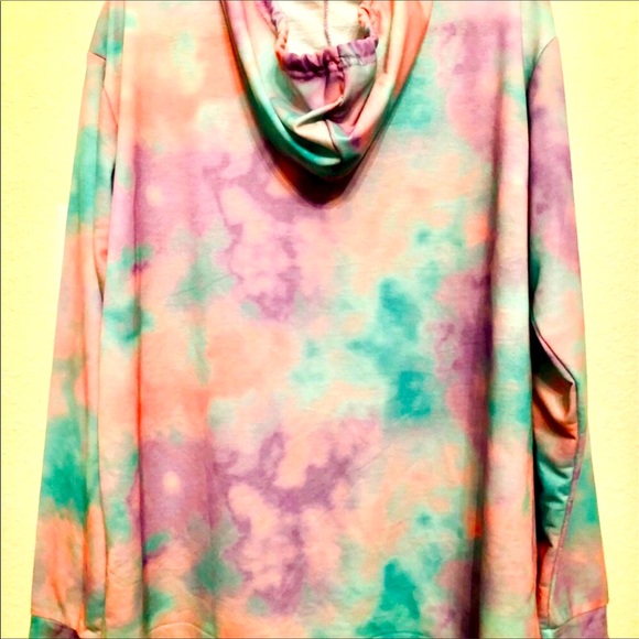 SOLD ❤️ TYE DYE HOODIE LONG SLEEVE SHIRT XL - Picture 2 of 8